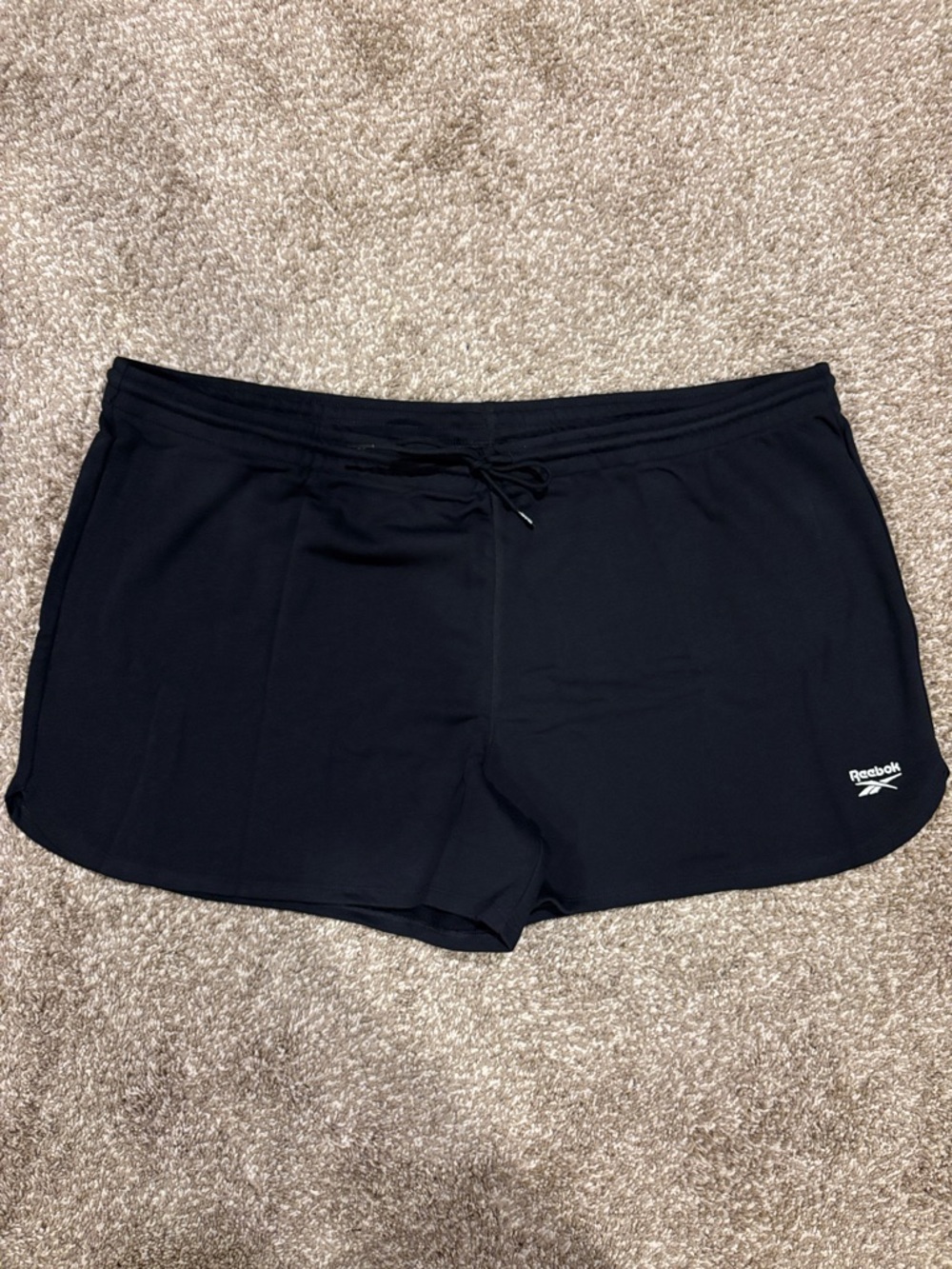 Reebok Women’s 3X French Terry Shorts Black Plus Size 22-24W NWT F190